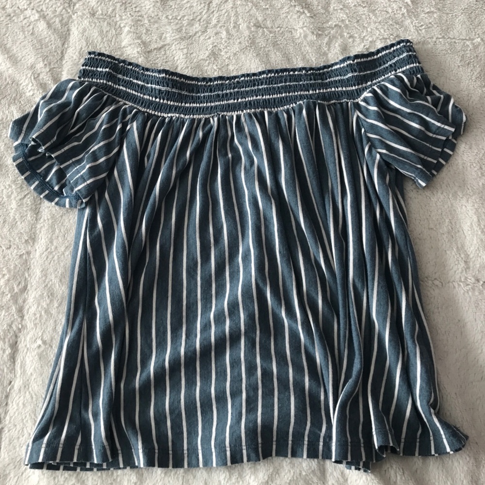 Off the shoulder stripped top